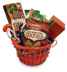 Holiday Junk Food Basket from Ladybug's Flowers & Gifts, local florist in Tulsa