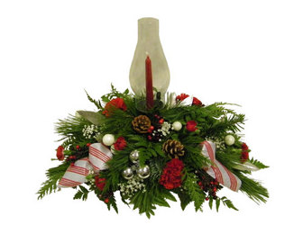Holiday Centerpiece from Ladybug's Flowers & Gifts, local florist in Tulsa